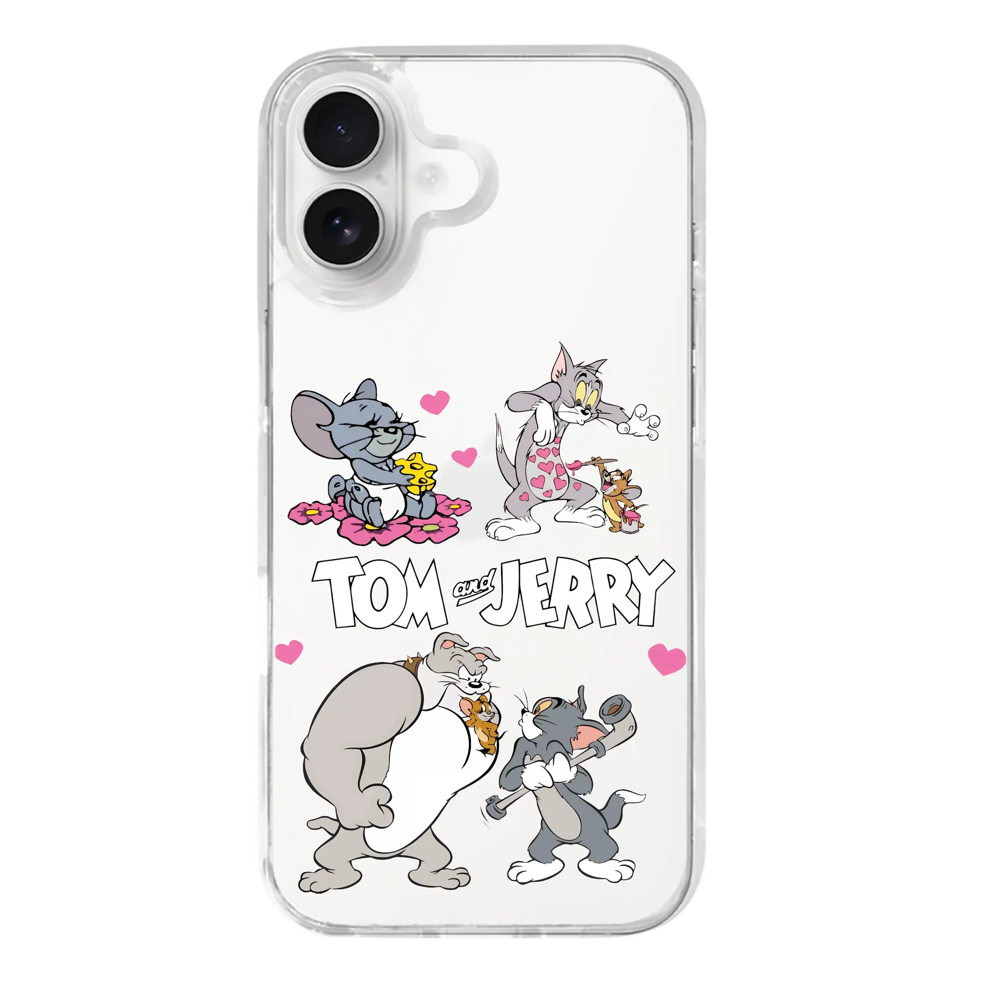 トムとジェリー グッズ トム - iPhone 17シリーズ 透明スマホケース – 薄型・耐衝撃・精密フィット保護カバー